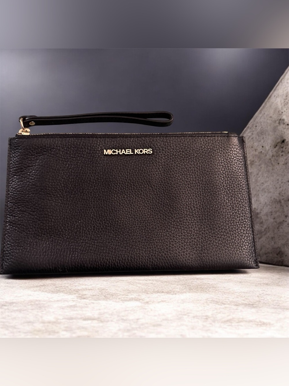 Michael Kors pebbled leather clutch